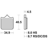 Pastiglie Freno Anteriori    SBS RACING 870 DS (DUAL SINTER) per BMW S 1000 R 2014-2018, set per 1 disco